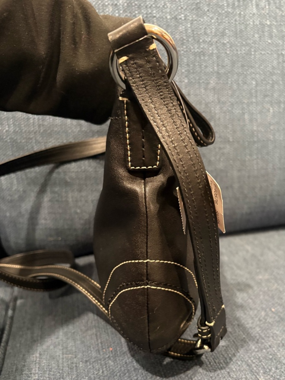 Coach Soho Swing Pack Crossbody Bag NWT Black Leather F40576 Slim Swingpack Y2K - Picture 8 of 13